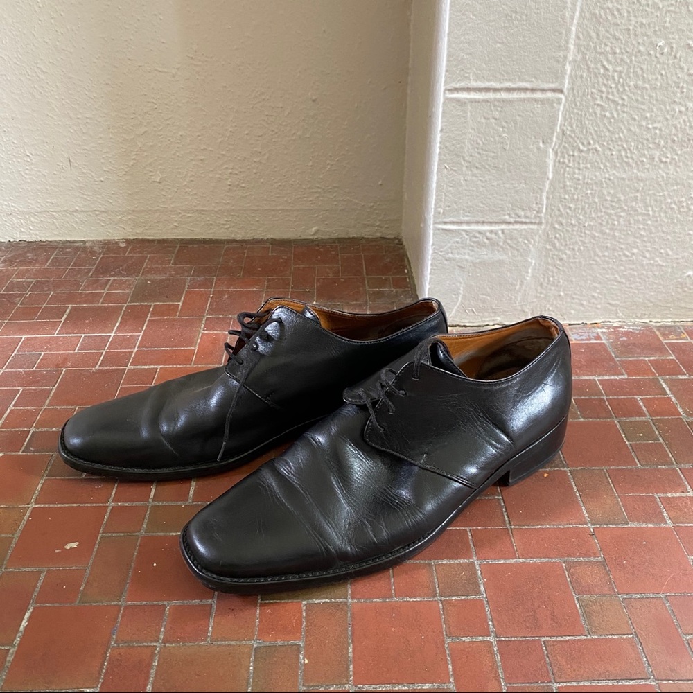 Michel Domit Chiseled Toe Black Leather shoes